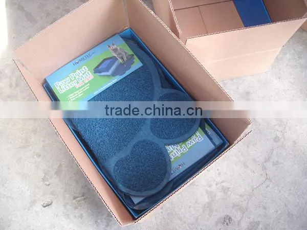 Hot sales PVC coil cat litter mat, PVC pet mats