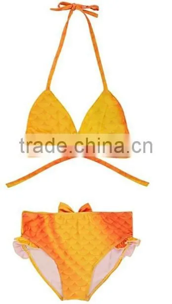 Kids Girls Mermaid Swimming Costumes Swimmable Bikini Set Swimwear Swimsuit