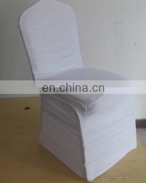 spandex/lycra chair cover in white color for plastic chairs