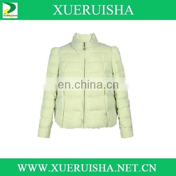 nice cutting fashion short cheap woman duck down jacket