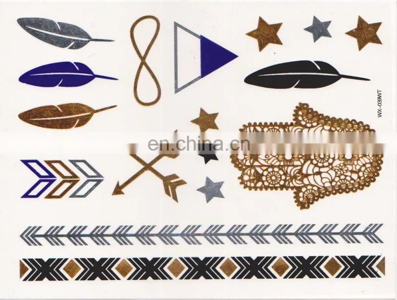 Shining accessories gold body tattoo