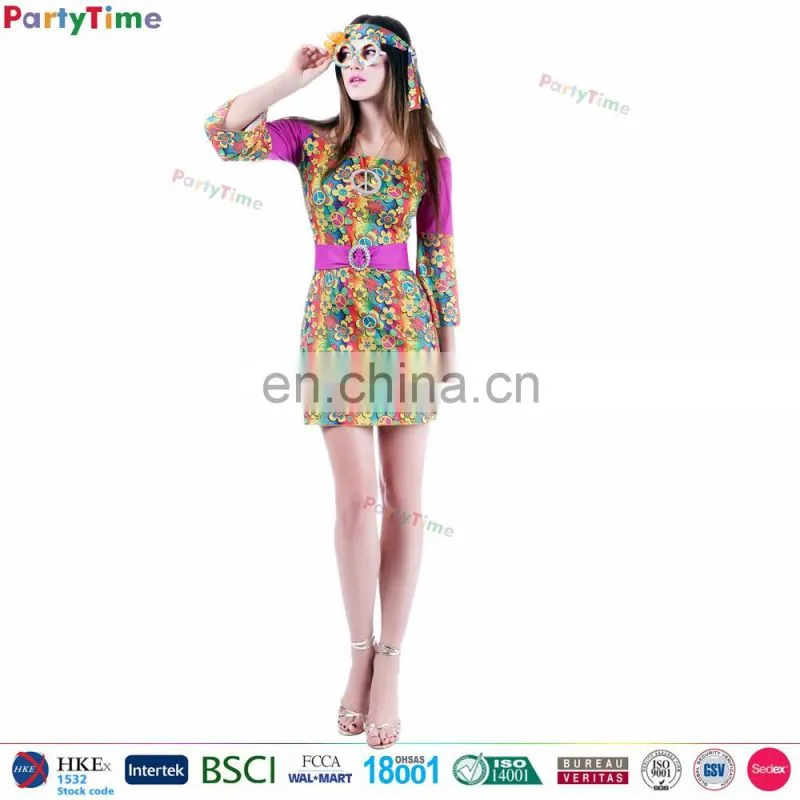 halloween carnival party time costume wholesale adult women sexy hippie costume