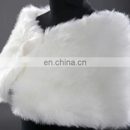 Grace Karin Elegant Design Winter White Faux Fur Wedding Bridal Shawls CL2616