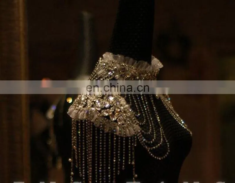 High quality Stunning Shining Crystal Wrap For Bride High Neckline Shoulder Shawl