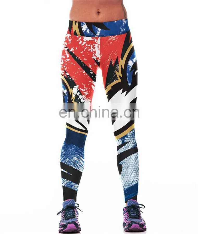 2017 Wholesale Gym Polyester Spandex Fitness Custom Printing Tights Always Yoga Sport Leggings For Women