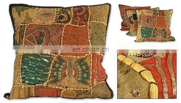 applique work cushion cover,cushion cover india