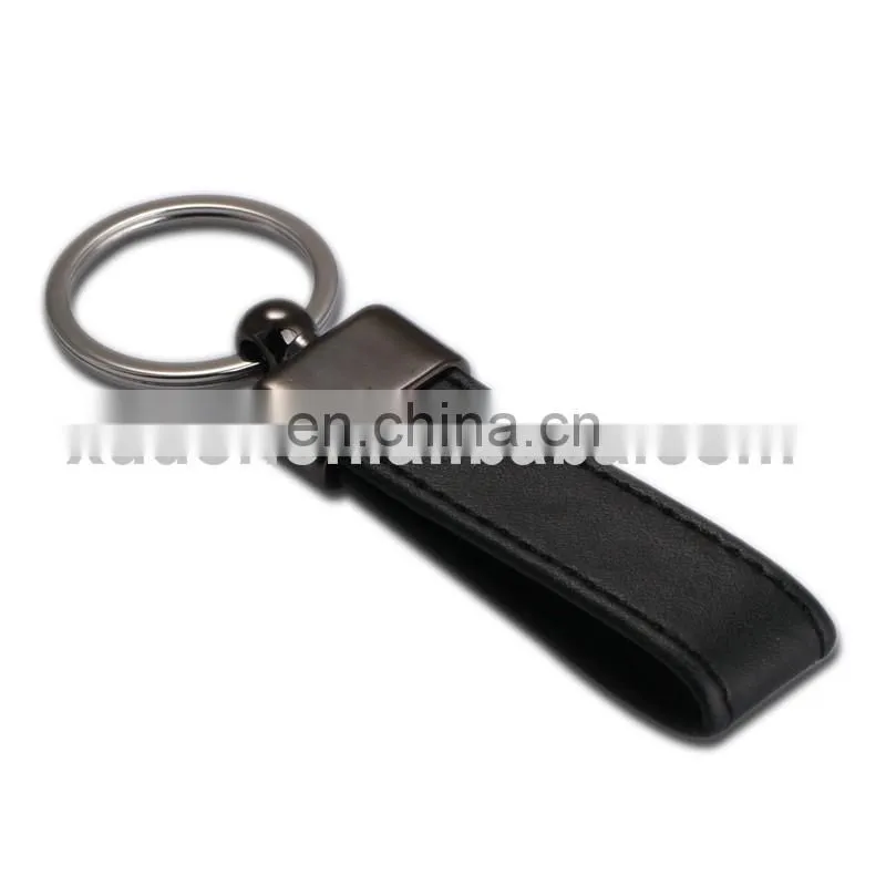 Belt Loops Black Leather Keychain
