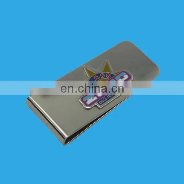 Military custom metal money clip with gold or silver plating