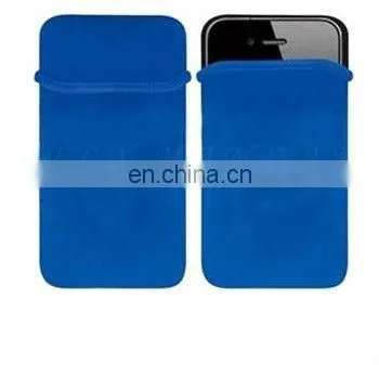 Neoprene mobile phone pouch with plush inside