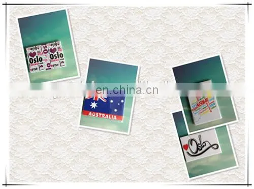Promotional gifts tin fridge magnet with paper card package