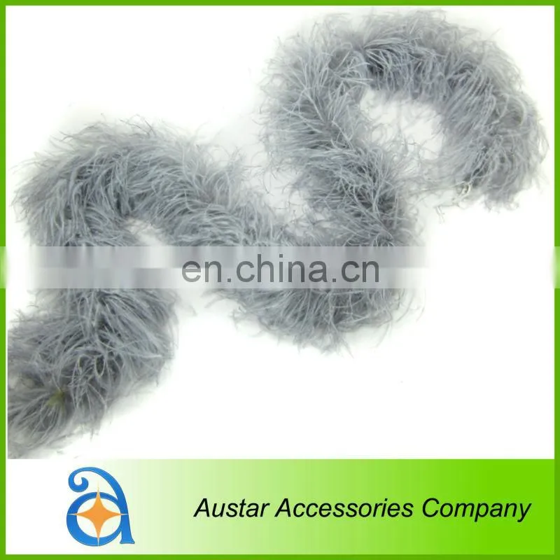 Cheap red single row Ostrich Feather Boa For decoration