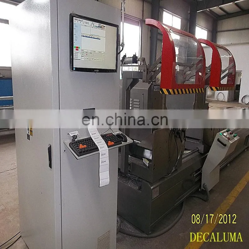 Window Machine Aluminum CNC 3 axis Double Head Mitre Saw