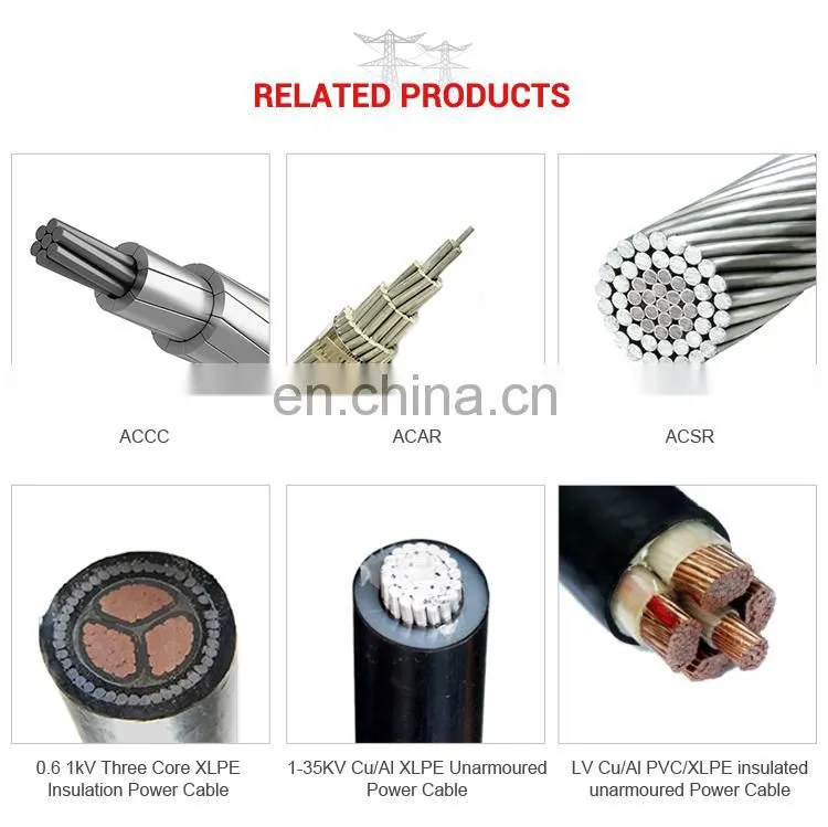 overhead line bare AAC ACSR DOG AAAC aerial drop conductor