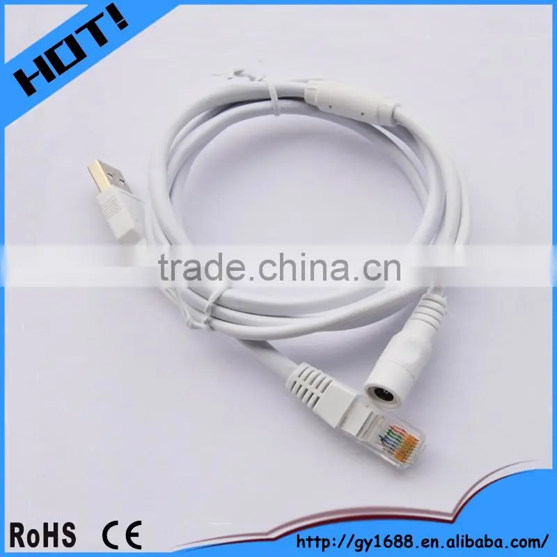 USB to RJ45 Lan Cord Ethernet Network Cable with power