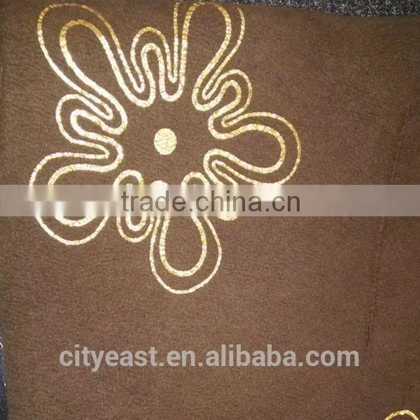 Bronzed Floral Pattern Suede Fabric Bonded With Roma Fabric For Sofa, Home Textile