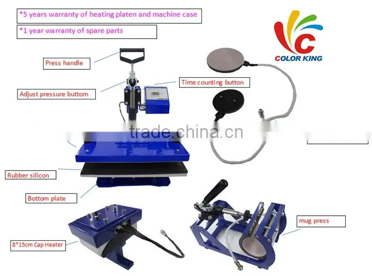 8 in 1 multifunction combo heat press machine/ All in one combo heat press/ 8 in 1 sublimation machine