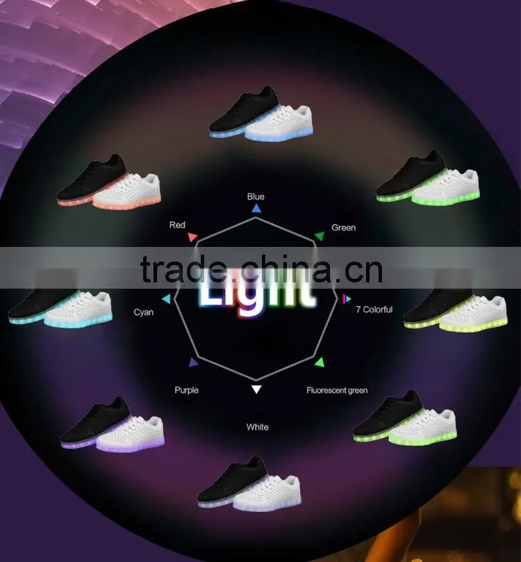 Factory price wholesale USB charge adults LED shoes/LED light up shoes sneaker