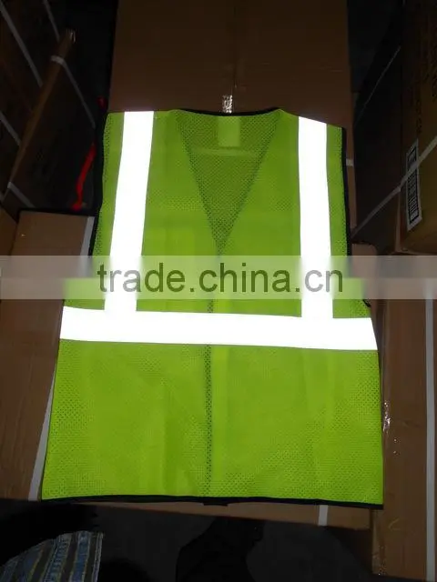 ANSI Class2 High Visibility Fluorescent Mesh Safety Vest