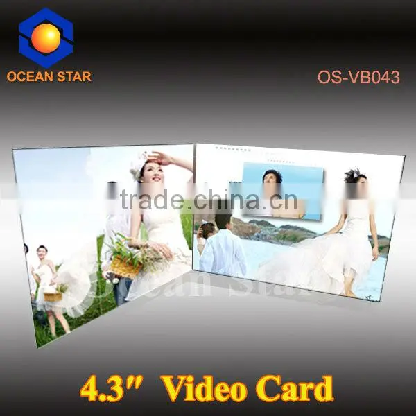 4.3" lcd video greeting cards for Merry Chrismas