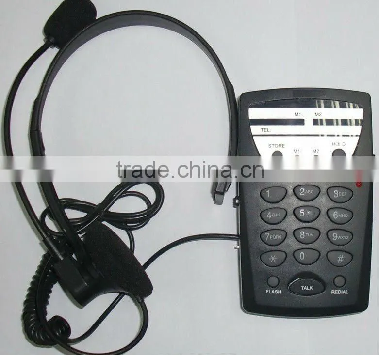 Business telephone with headset