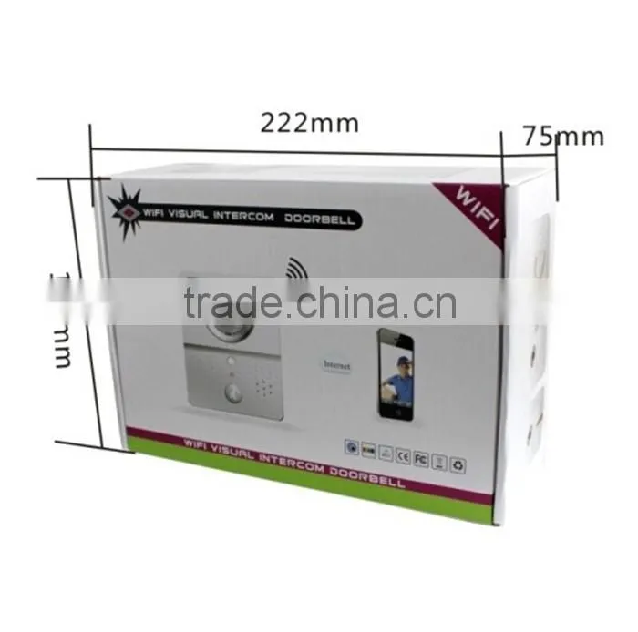 Smash hit video wireless door bell with 110 degree angle lens,supports wifi remote viewing and answering via app on smartphone
