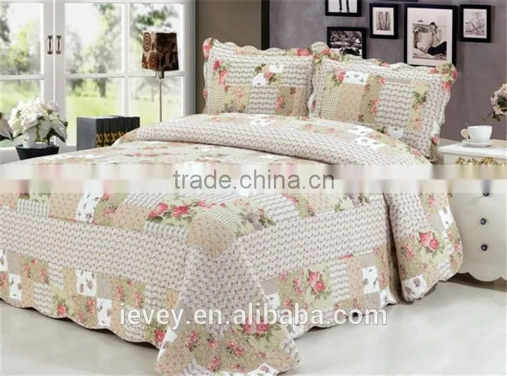 good quality best price reactive printed cotton stripe cheap chinese wholesale bedspreads