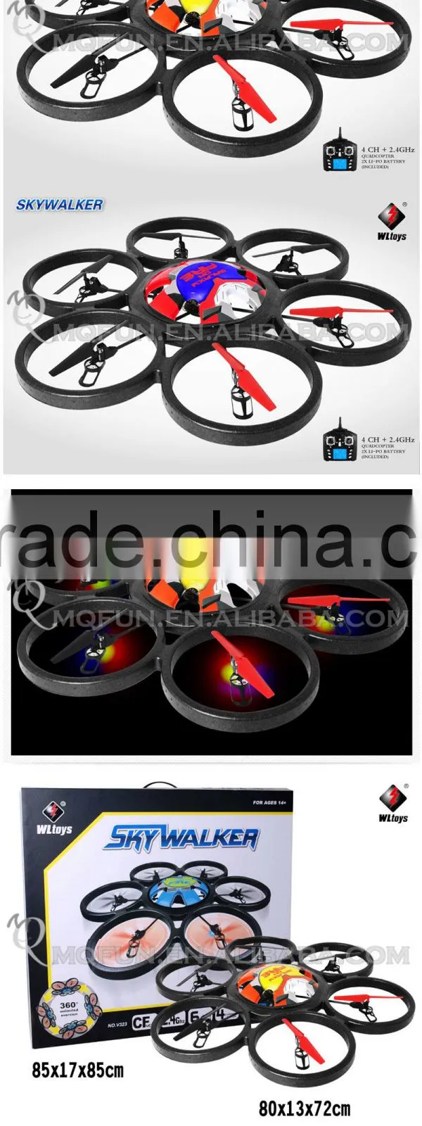 Mini Qute RC remote control flying Helicopter 2.4G huge Six axis aircraft Headless mode Educational electronic toy NO.V323
