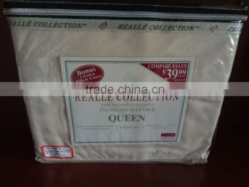 100% microfiber bed sheet/ american size bed sheet set