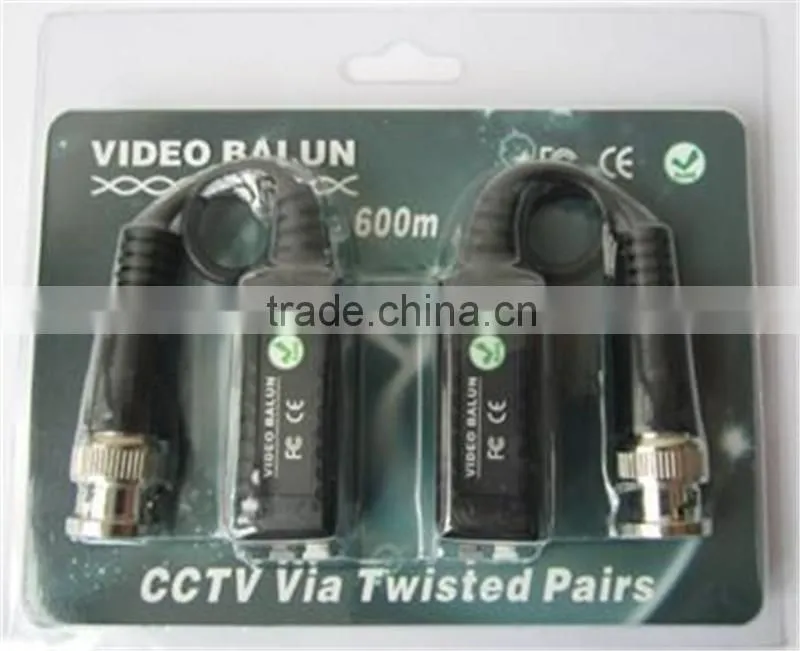 Twisted CCTV Video Balun Passive Transceivers 3000FT Distance UTP Balun BNC Cable Cat5 CCTV UTP Video Balun