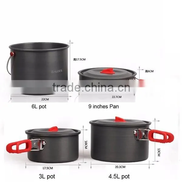 Non Stick Hard Anodized Aluminum Family Cook Set