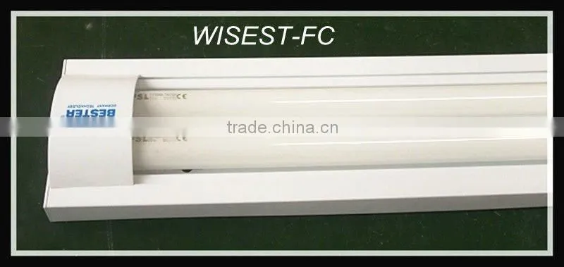 T8 double tube SAA ROHS lighting fixture fluorescent 36w with pc cover