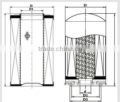 High standard oil filter element