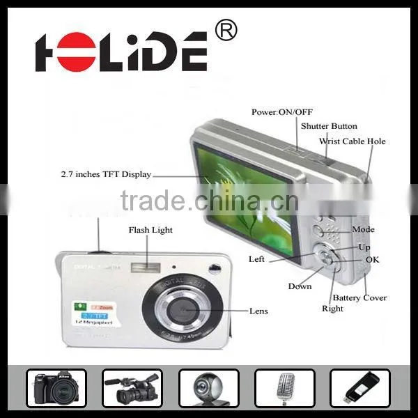 5mage pixels digital photo cameras,2.7''TFT LCD,Li-ion battery