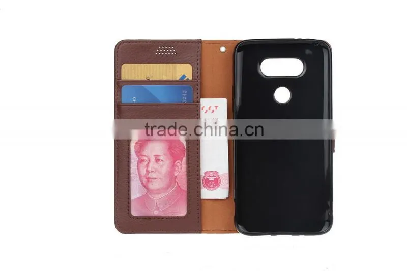 MMT Litchi Grain wallet leather flip case for LG G5 photo frame holder leather case with card slot for LG G5
