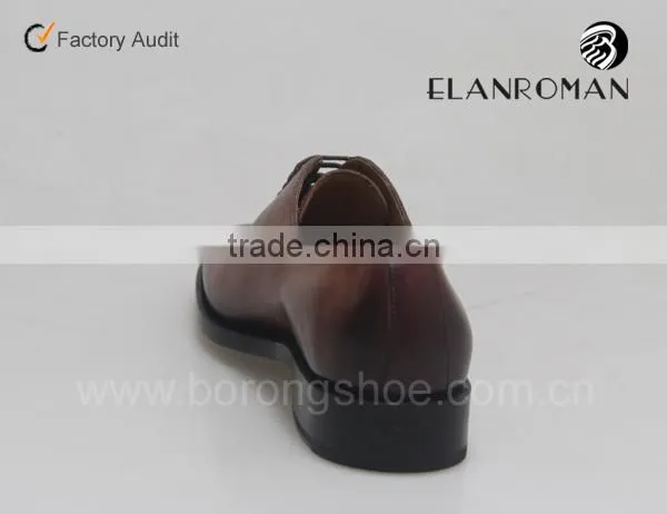 Classic high quality goodyear calf leather Oxford brown men dress shoes