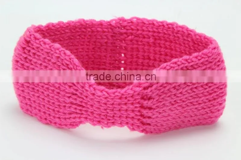 Hot-sales baby crochet headband headwraps children knitted headbands for hair accessories kids headwear