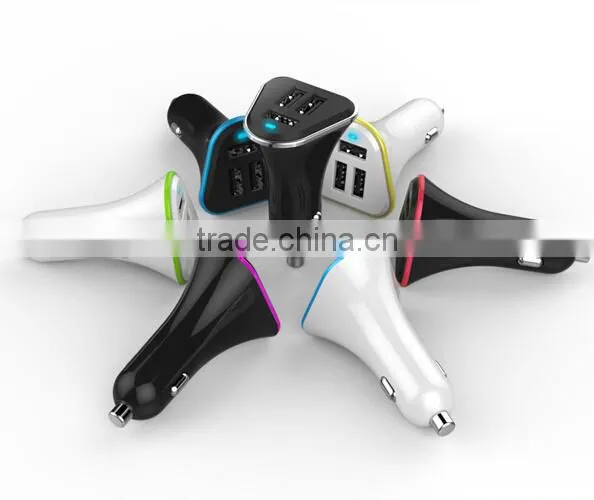 Three USB Port Quick Charge Car Charger For Smart Phones And Tablets With Good Quality And Durability Use