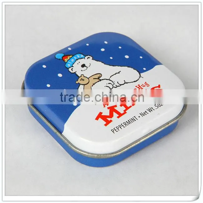 Small metal mint tin box