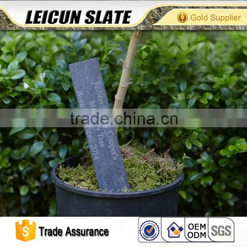 100% Natural material newest design with cutting edge stone garden slate plant label