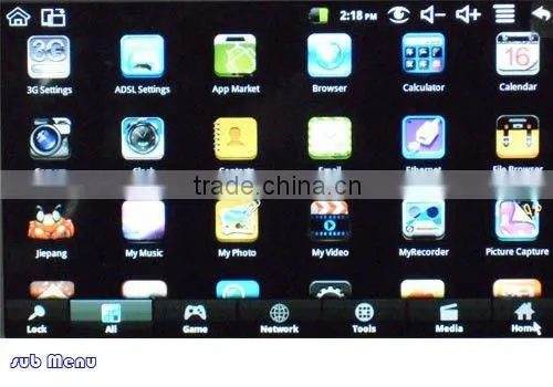 High quality VIA8650(800MHZ) Android 2.2 Flash WiFi Notebook laptop