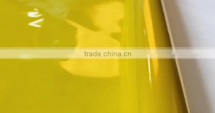Colorful Transparent PET Film for window and home decoration,yellow decorative vinyl window glass static film