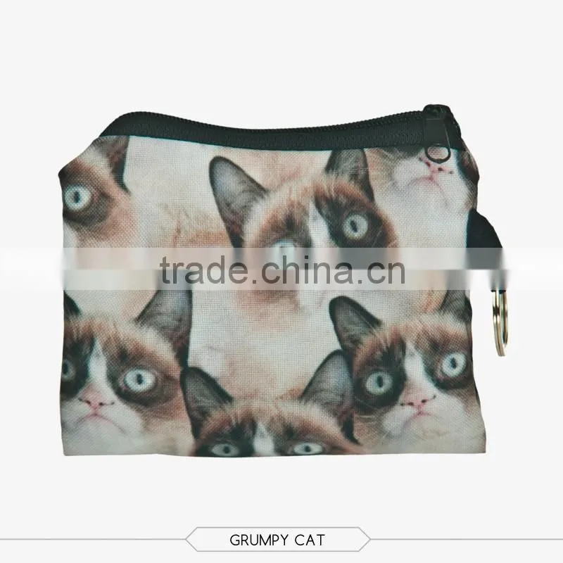 New Design Wholesale 3D Full Print Small Custom Ladies Coin Purse