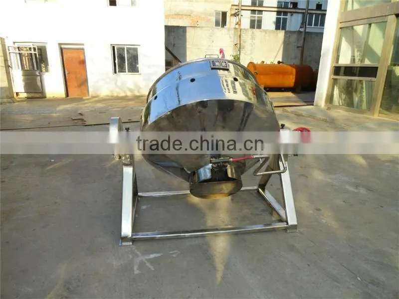 tiling gas heating jacketed kettle with mixer