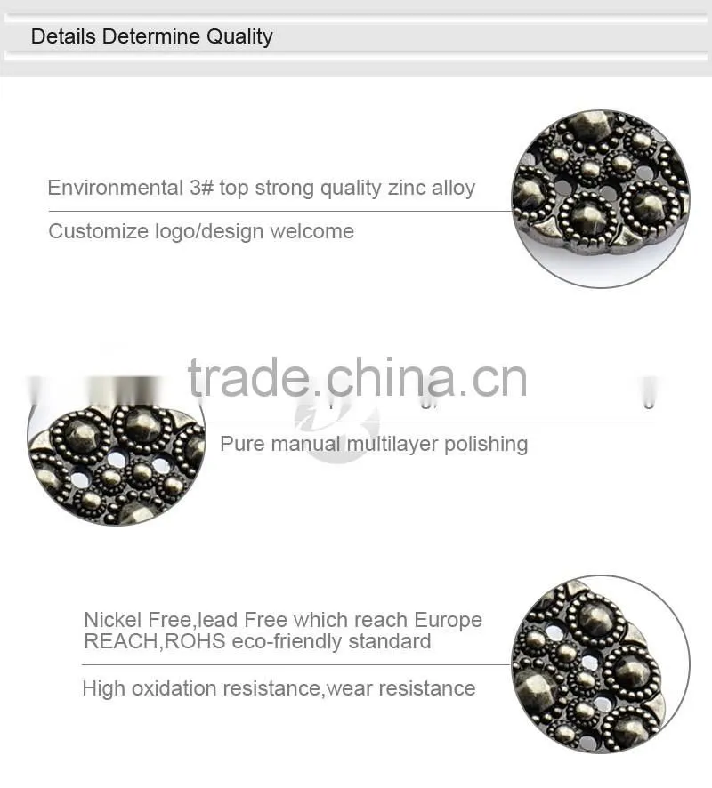 Fashion Beautiful Embossed Logo Coat Sewing Button