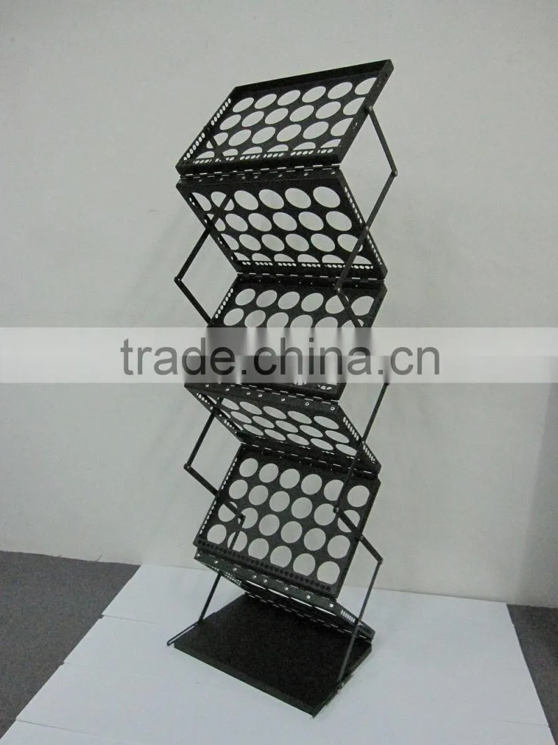 4 shelf foldable brochure shelf