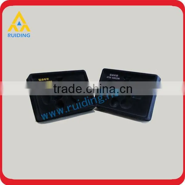 custom flocked plastic sample tray