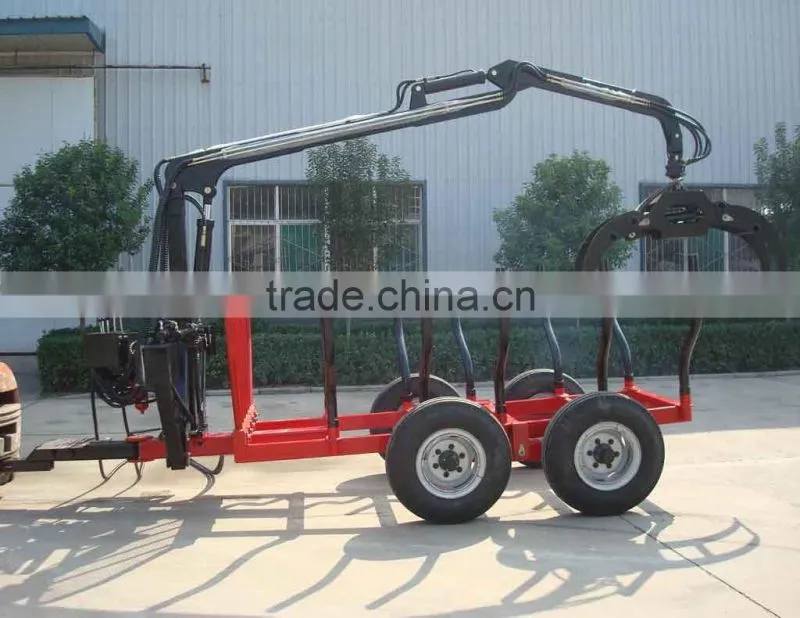 1 tons 3 tons telescopic crane for log trailer with crane powered by diesel engine
