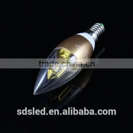 LED Candle bulb Gold E14 led candle bulb 3014SMD Warm White Champaign led candle light