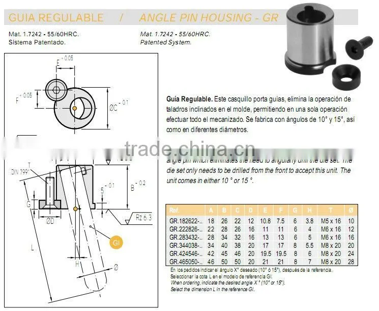 High quality angle pins China factory