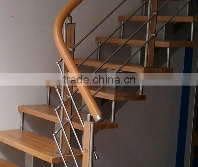 Norway project modern wrought iron loft staircase interior --YUDI